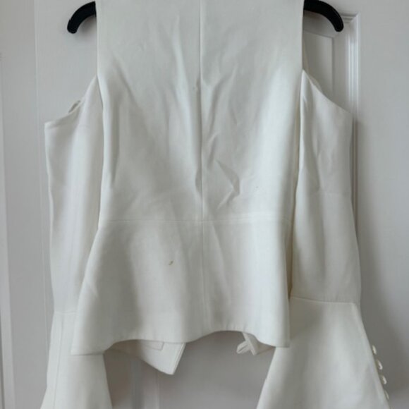 Alexie Sexy Tuxedo Top with Bell Sleeves - Picture 4 of 5